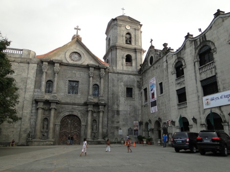 Intramuros, district, Manila, travel, street, cars, rajonas, Maniloje, bažnyčia, church, San Agustin
